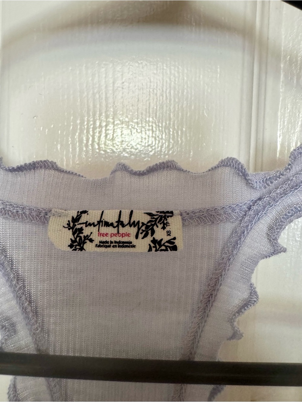 Free People Ruffle Racerback Tank - Light Lavender - Picture 3 of 3